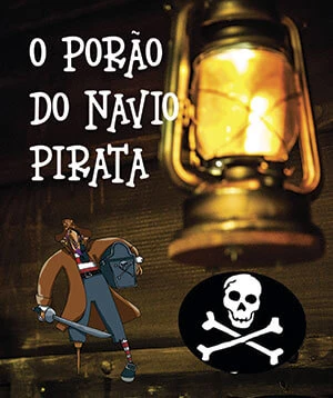 Sala de escape room para crianças - O Porão do Navio Pirata
